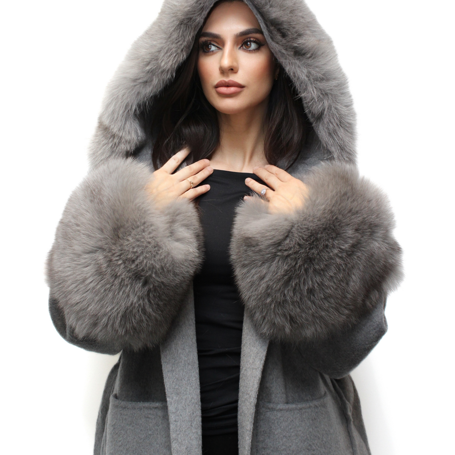 Faye - Double Cuffs - Grey