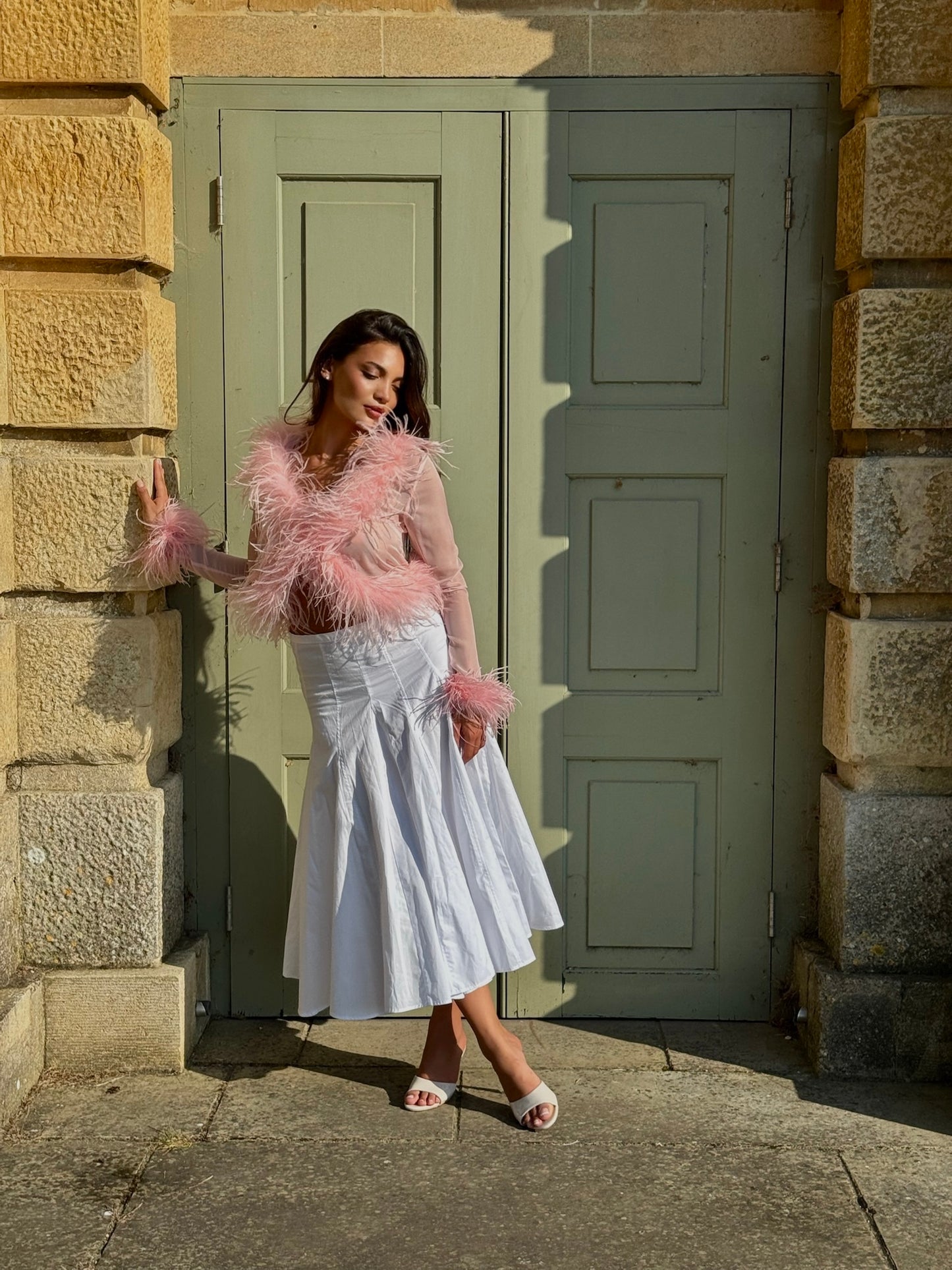 Elysia Feather blouse - Pink