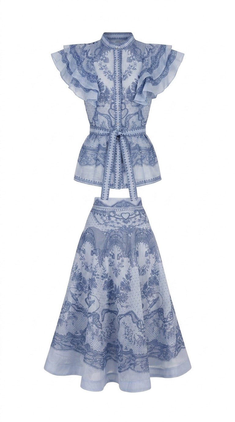 Eline two-piece set - Blue