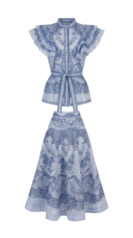 Eline two-piece set - Blue