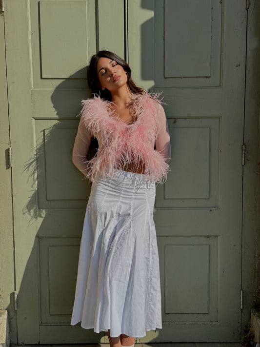 Elysia Feather blouse - Pink