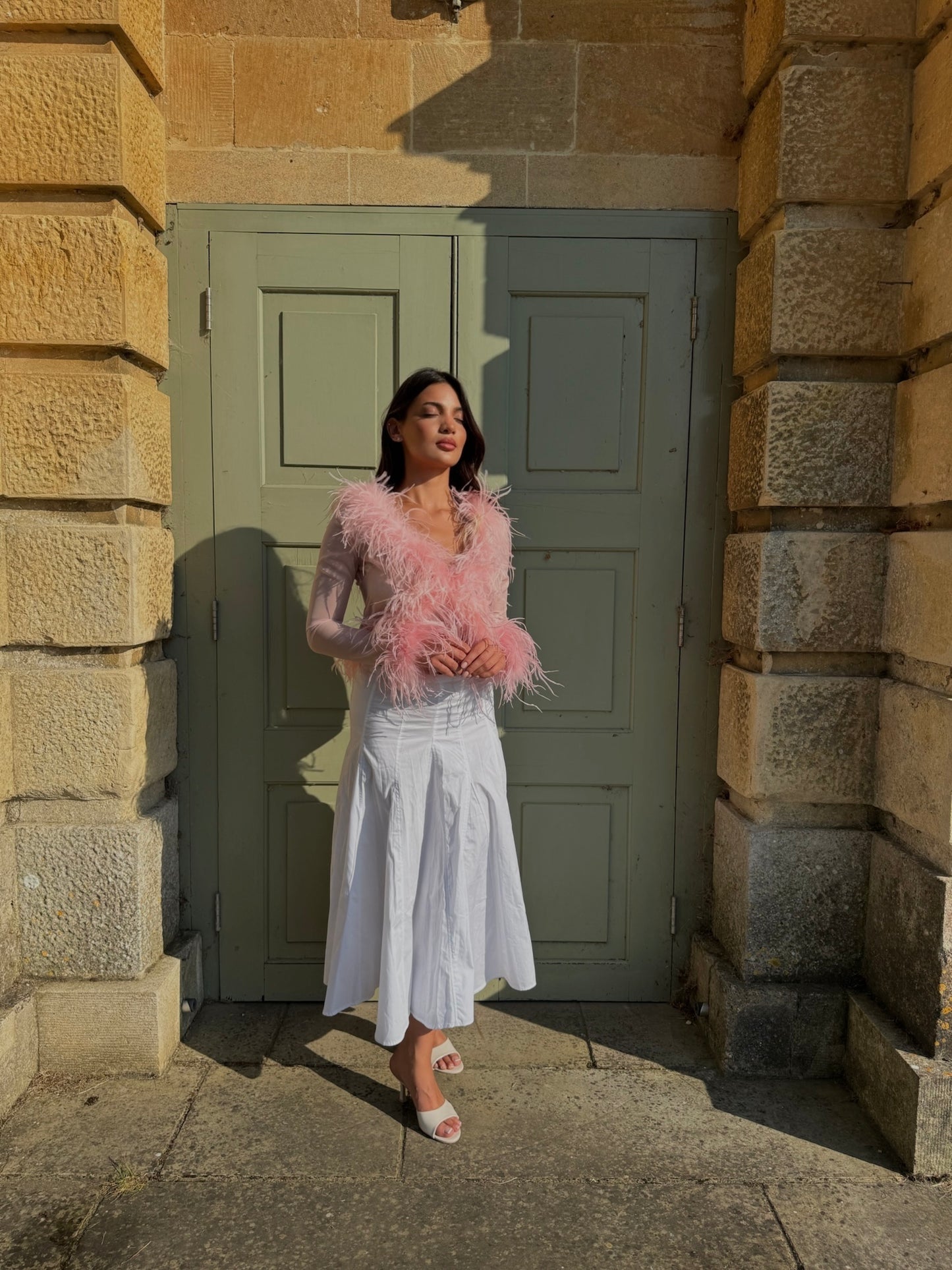 Elysia Feather blouse - Pink